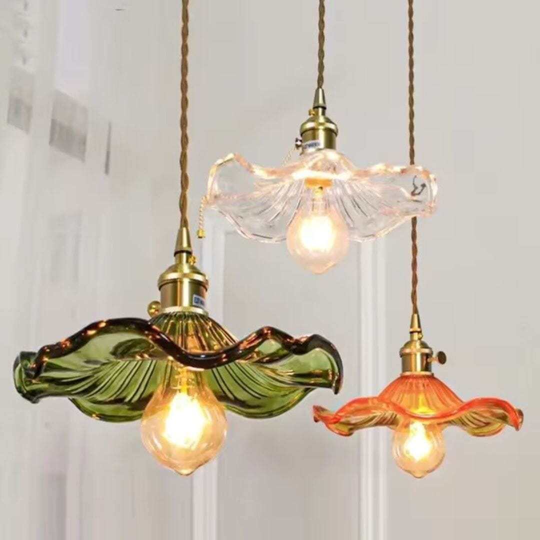 Lustre Pendente de Luxo Floral Vintage Retrô - Decors