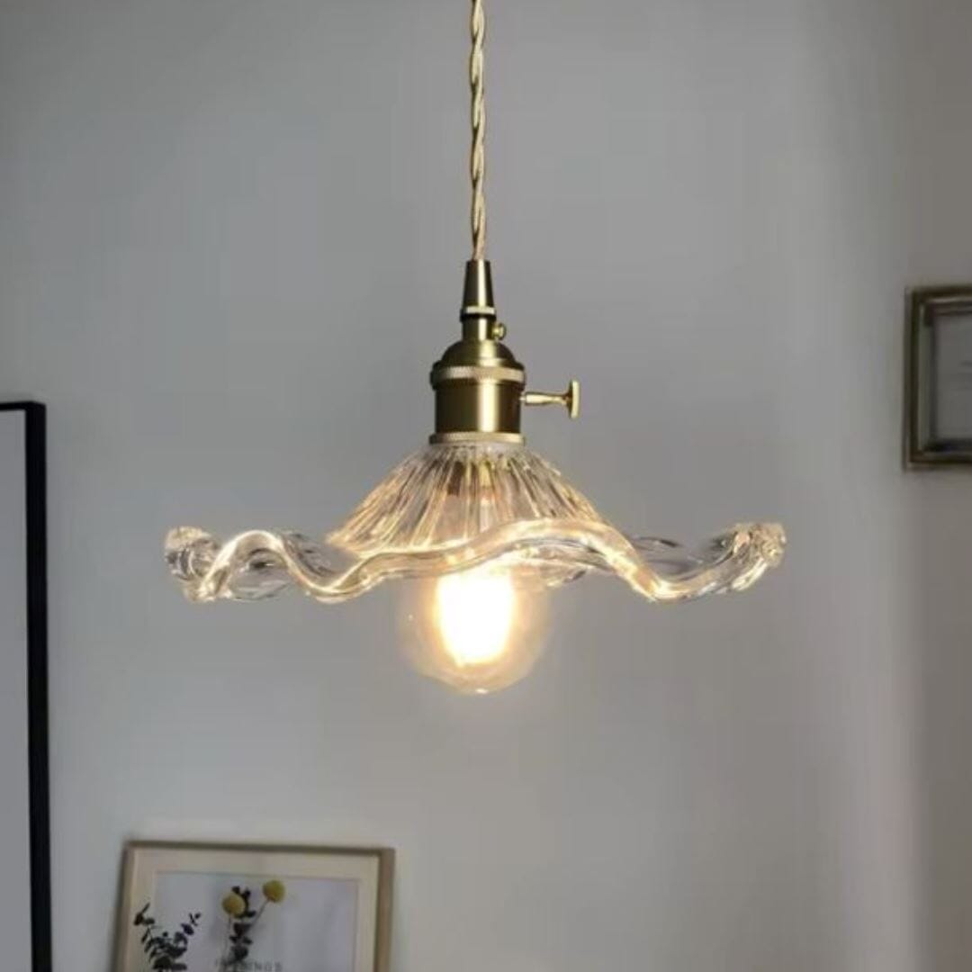 Lustre Pendente de Luxo Floral Vintage Retrô