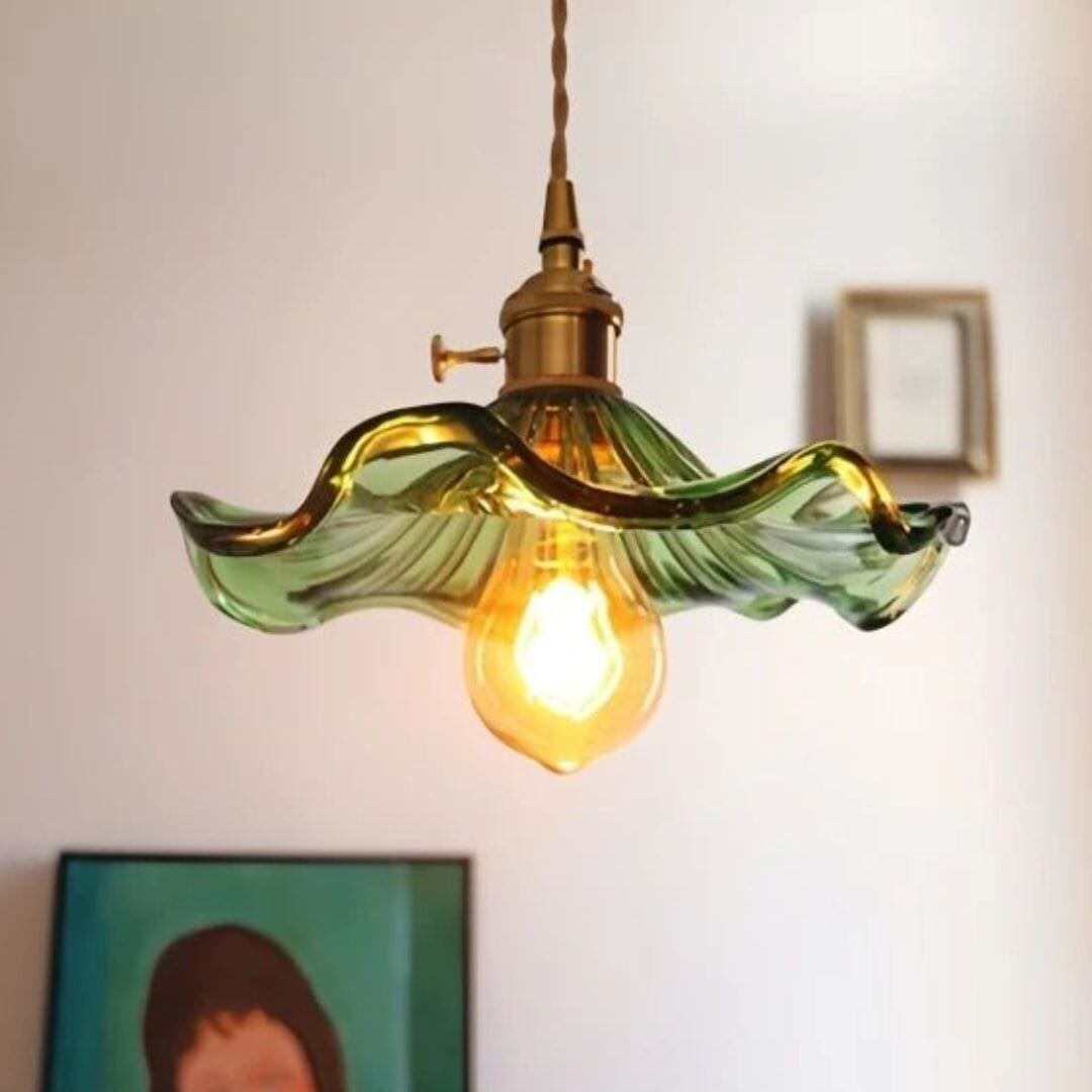 Lustre Pendente de Luxo Floral Vintage Retrô