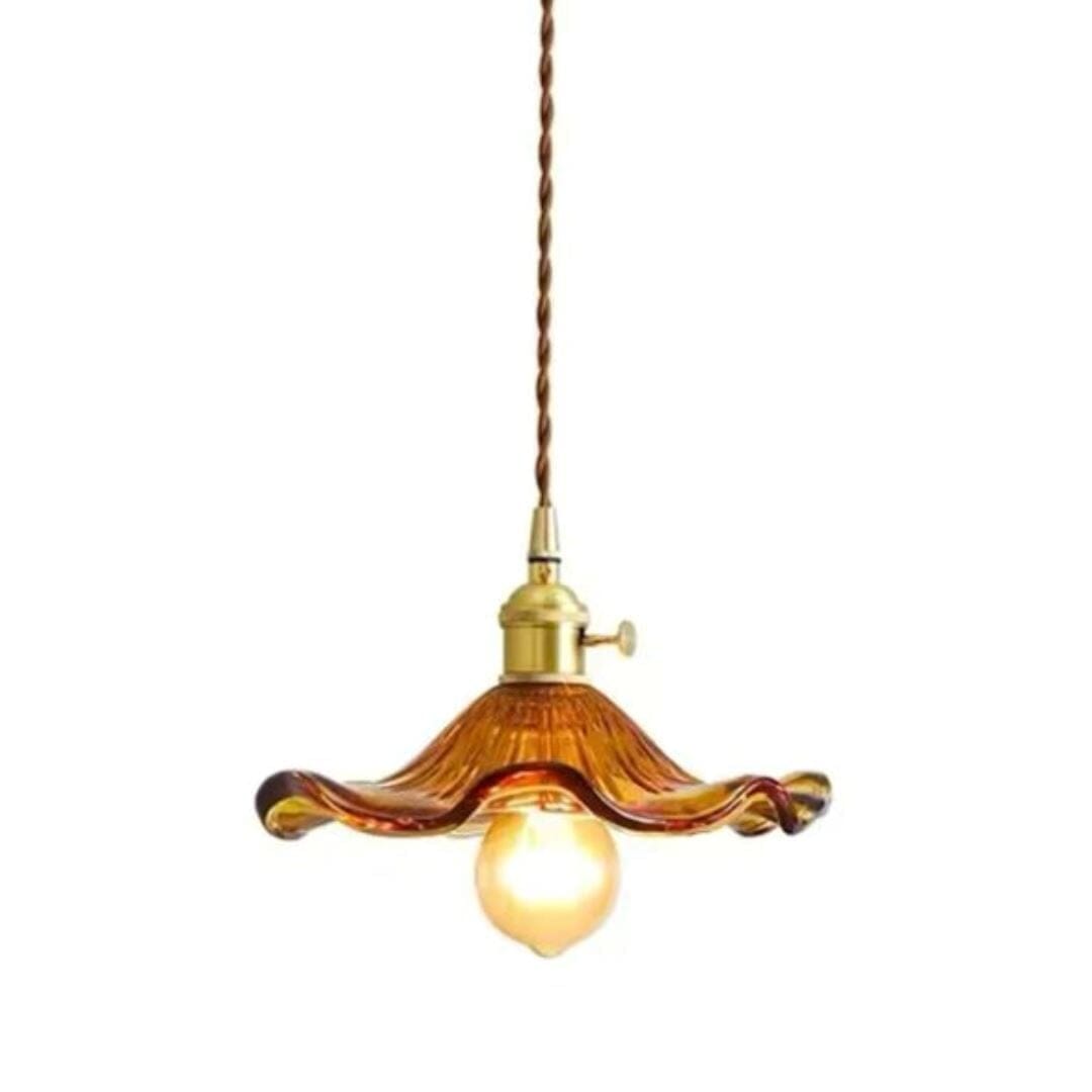 Lustre Pendente de Luxo Floral Vintage Retrô