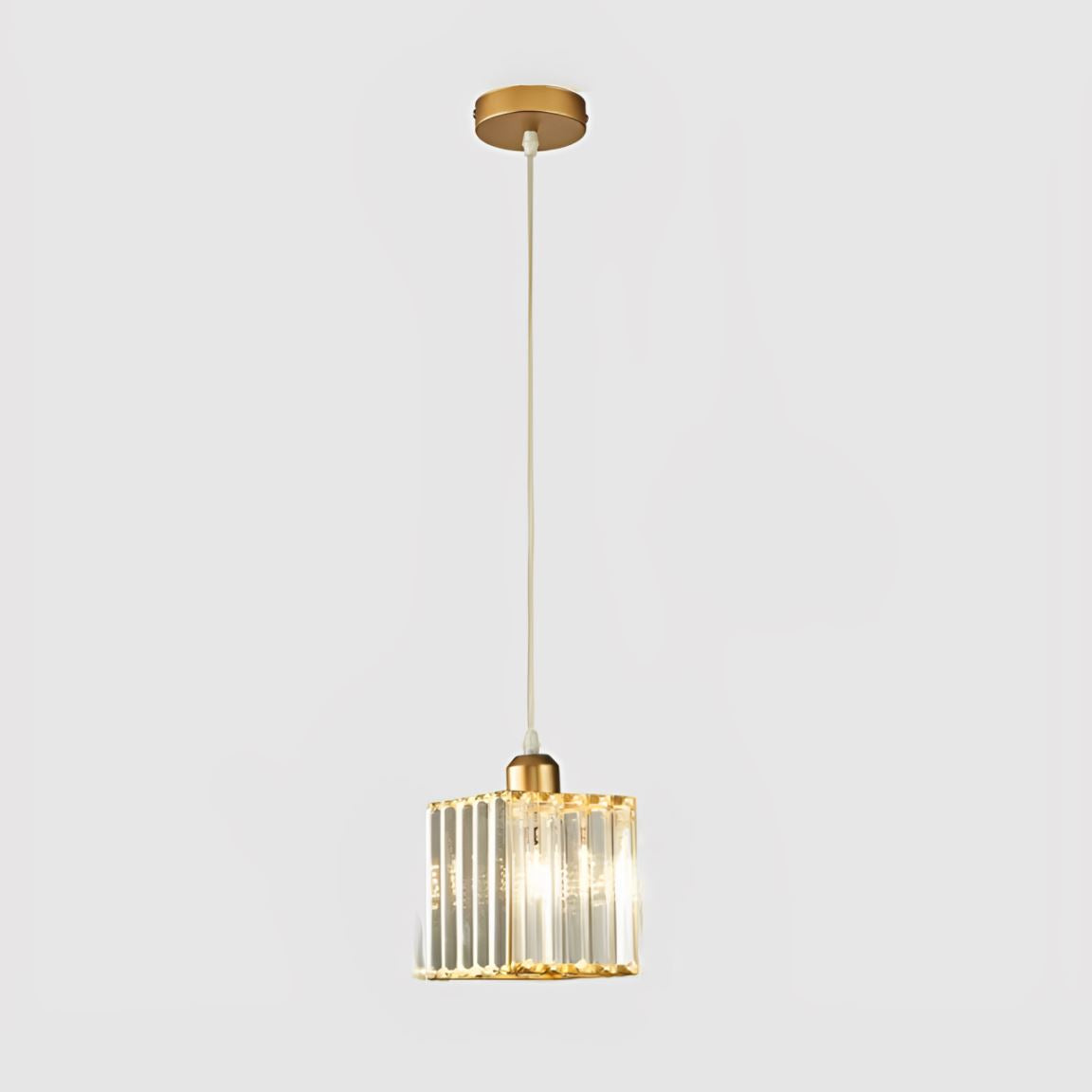 Lustre Pendente de Luxo Glossy em Crystal K9 (Kit 03 Peças)
