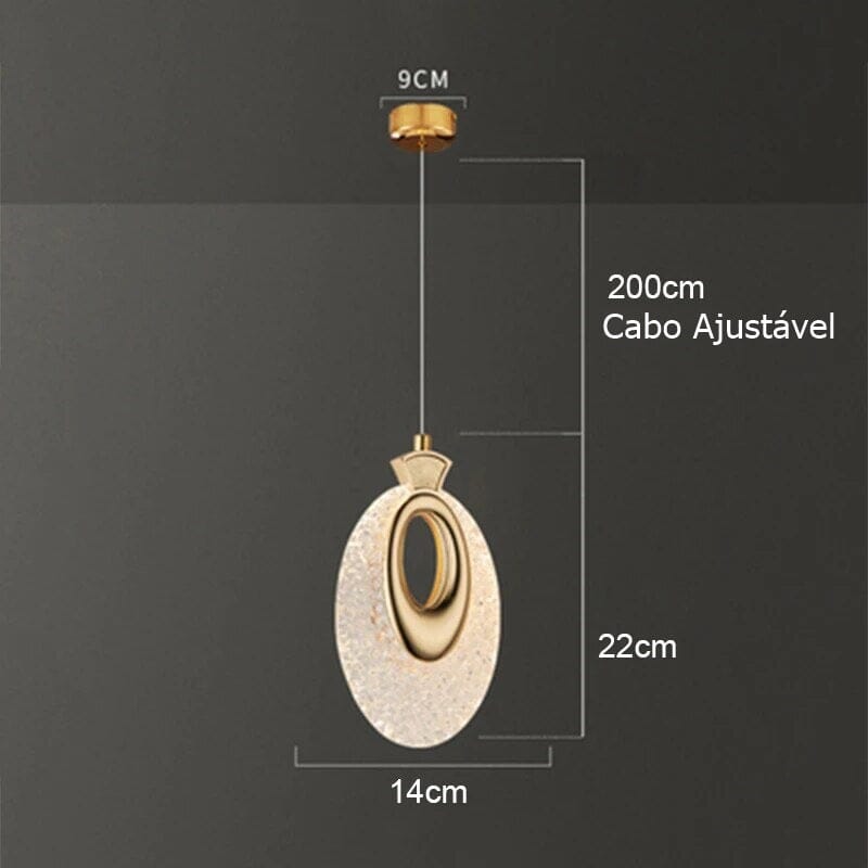 Lustre Pendente de Luxo Ônix Led - Decors