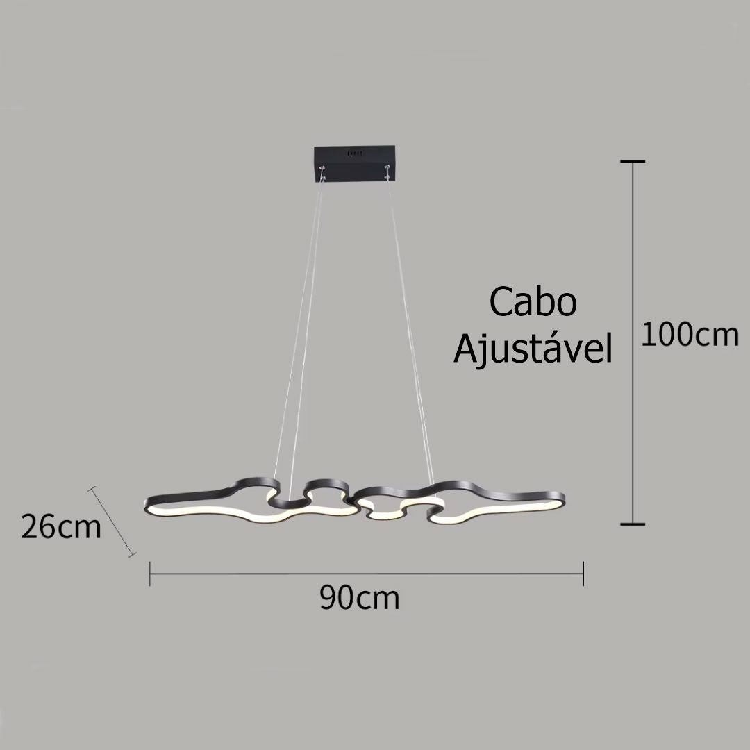 Lustre Pendente de Luxo Orgânico Essenza