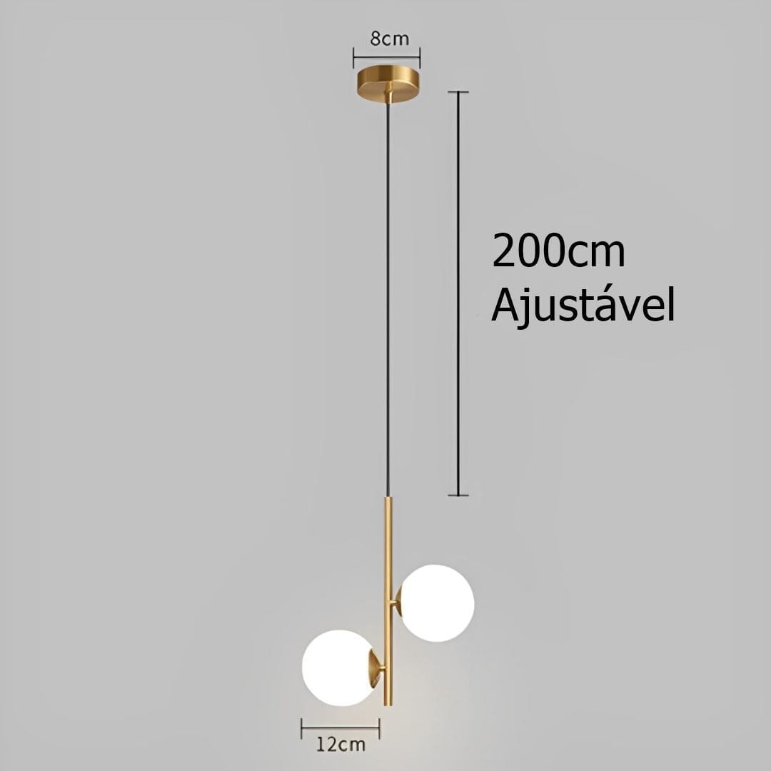 Lustre Pendente Axis Esferas em Led