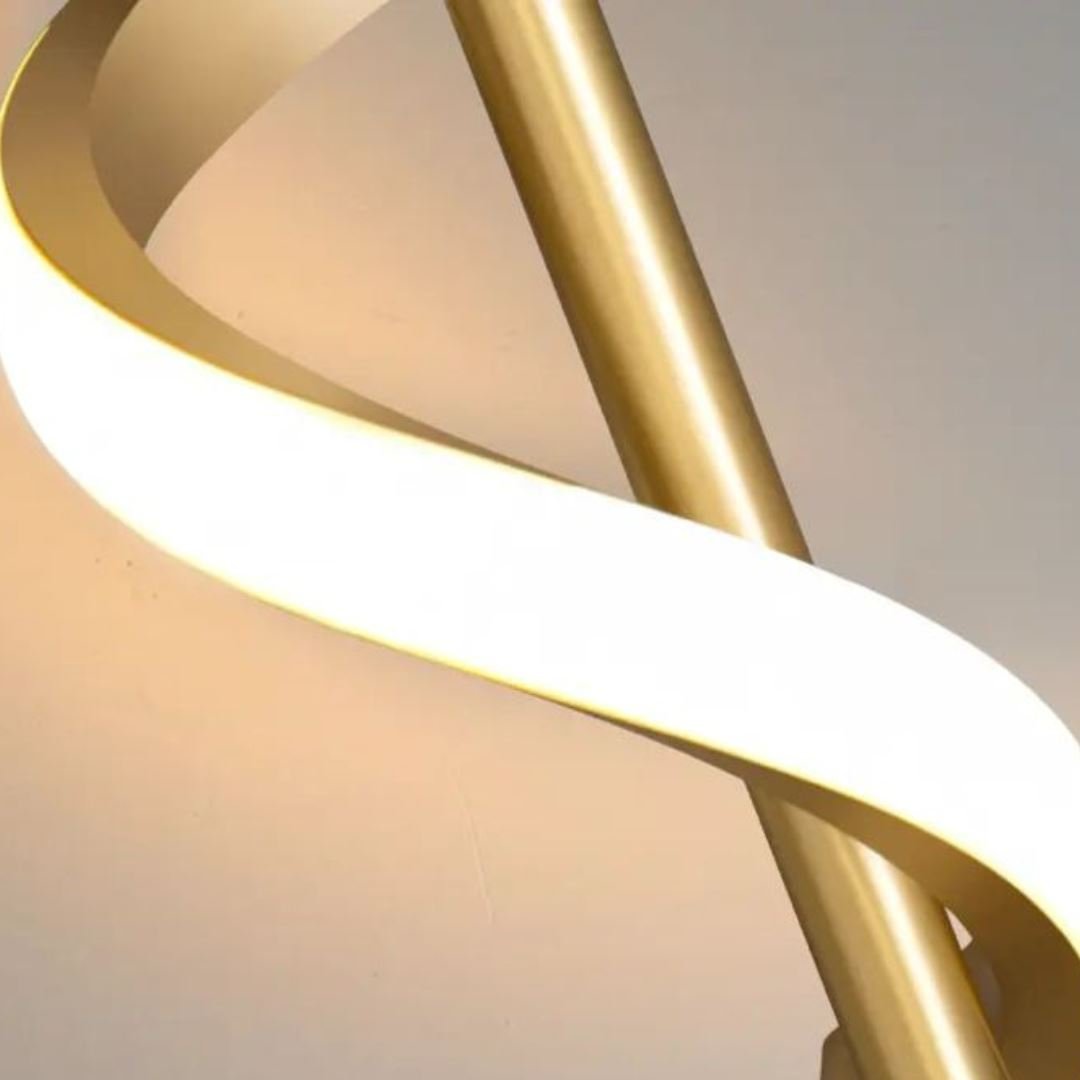 Lustre Pendente em Espiral Dourado de Led - Decors