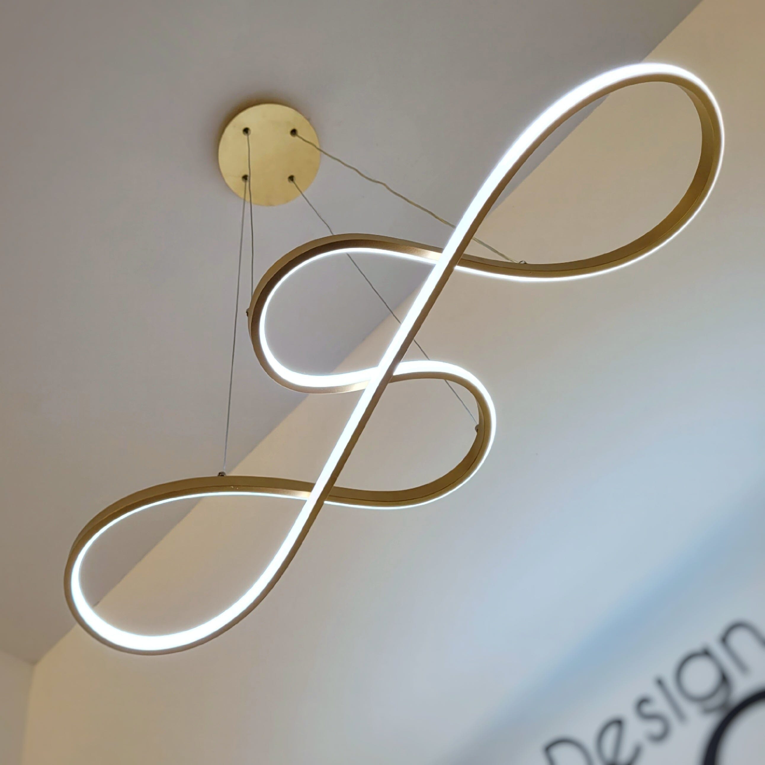 Lustre Pendente Enlace Infinity em Led
