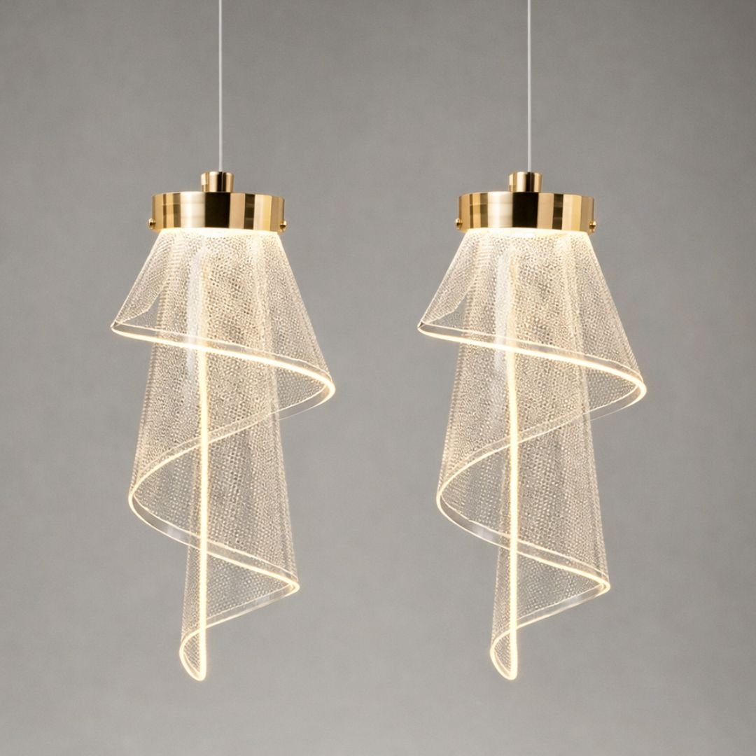 Lustre Pendente Flower LED 3 Tons para Sala Quarto e Cozinha - Decors
