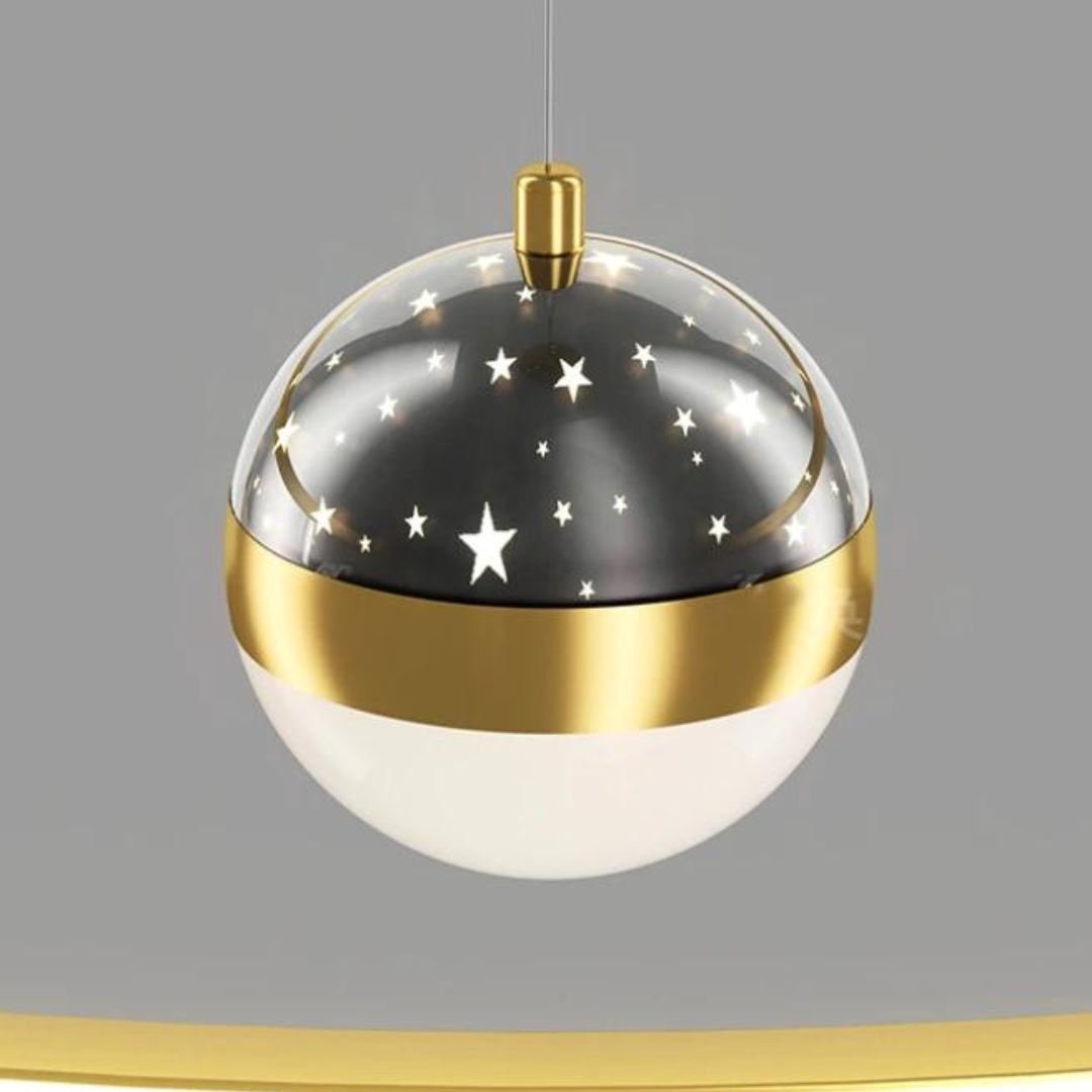 Lustre Pendente Luxuoso Circular Duplo em Led - Decors