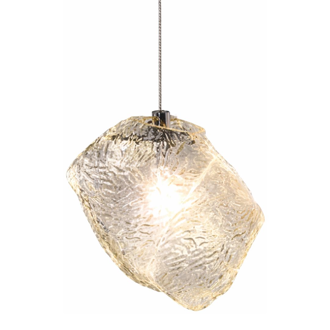 Lustre Pendente Luxuoso Cristal Elegance em Led