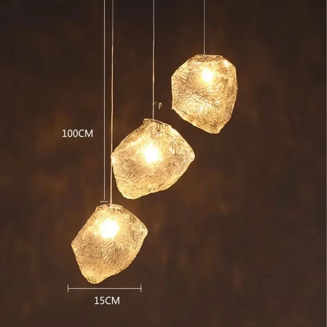 Lustre Pendente Luxuoso Cristal Elegance em Led