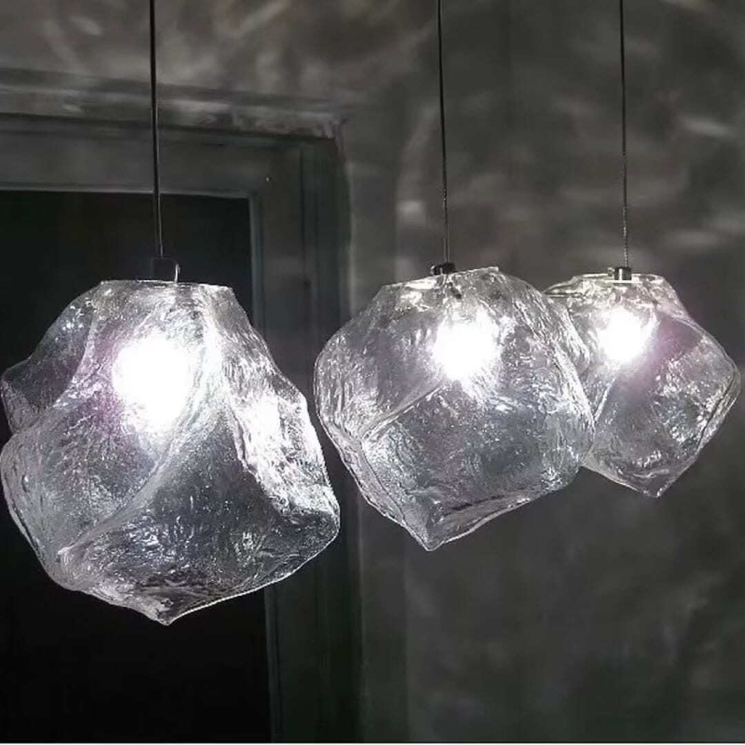 Lustre Pendente Luxuoso Cristal Elegance em Led