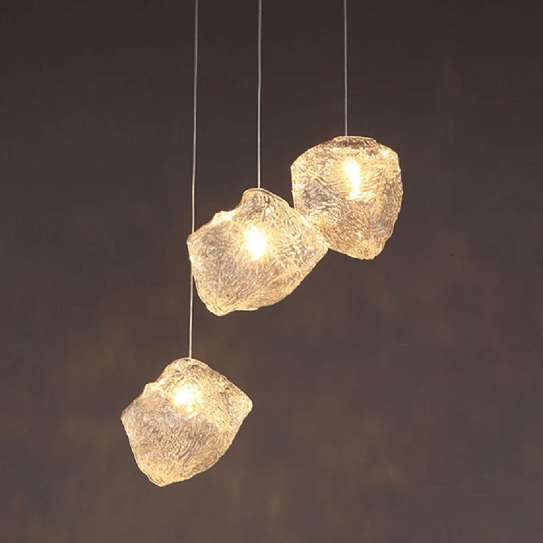 Lustre Pendente Luxuoso Cristal Elegance em Led