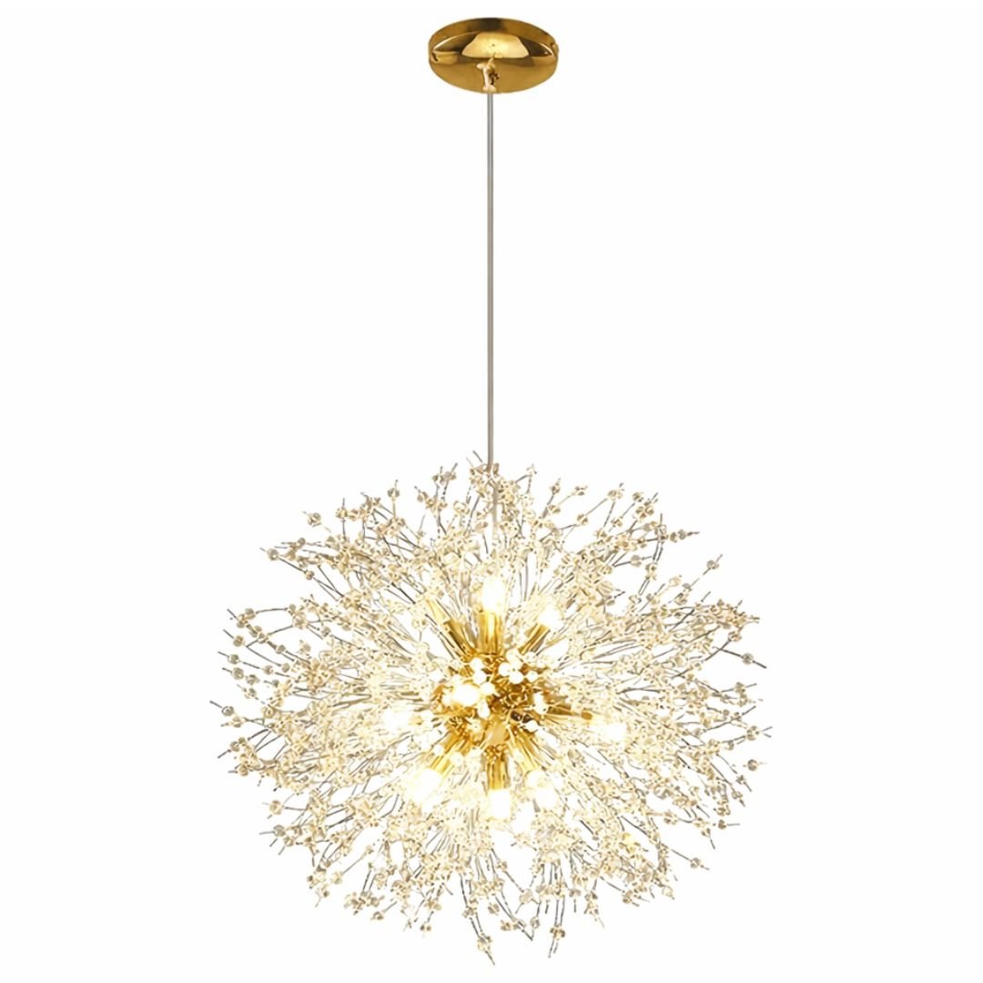 Lustre Pendente Luxuoso Dente de Leão em Led 50cm - Decors