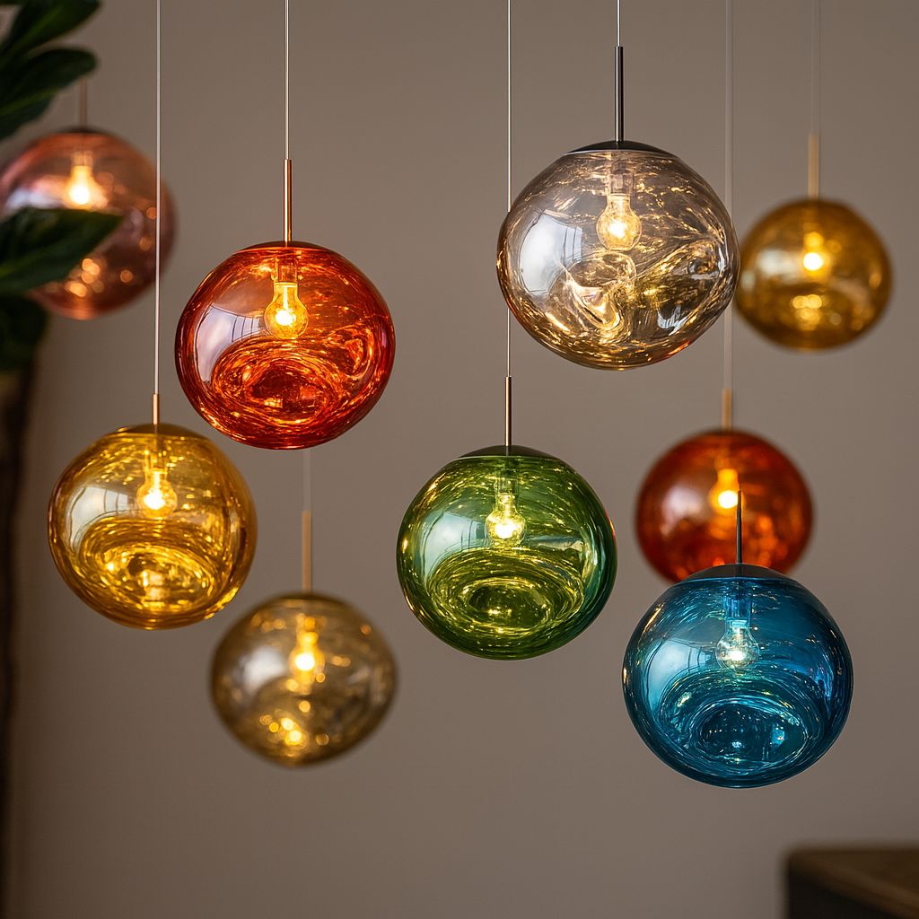 Lustre Pendente Luxuoso Lava Macaron Nórdico (Conj. Completo 04 Peças) - Decors