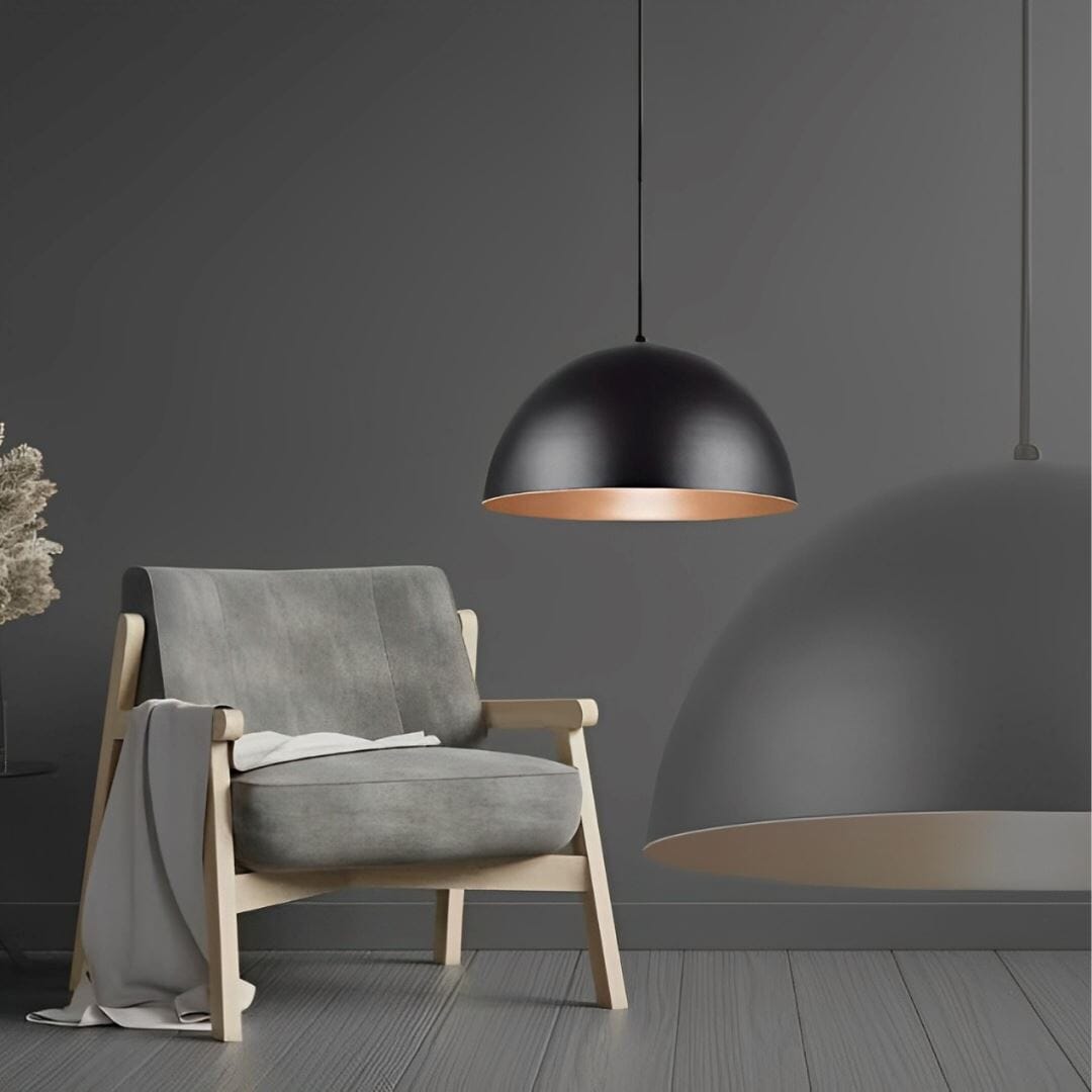 Lustre Pendente Meia Lua para Balcão Cozinha 40cm