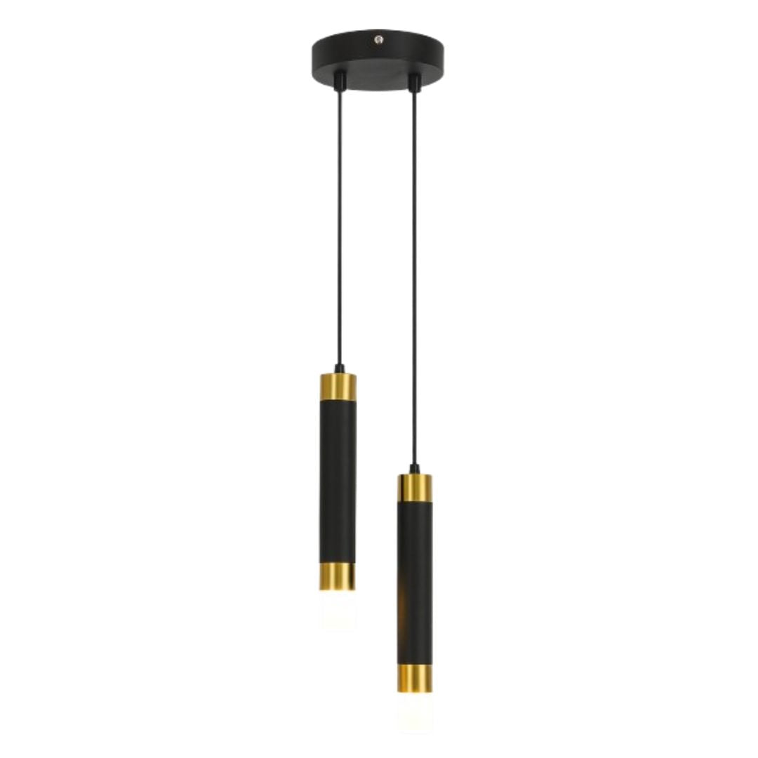 Lustre Pendente Minimalista Linear Duplo em Led