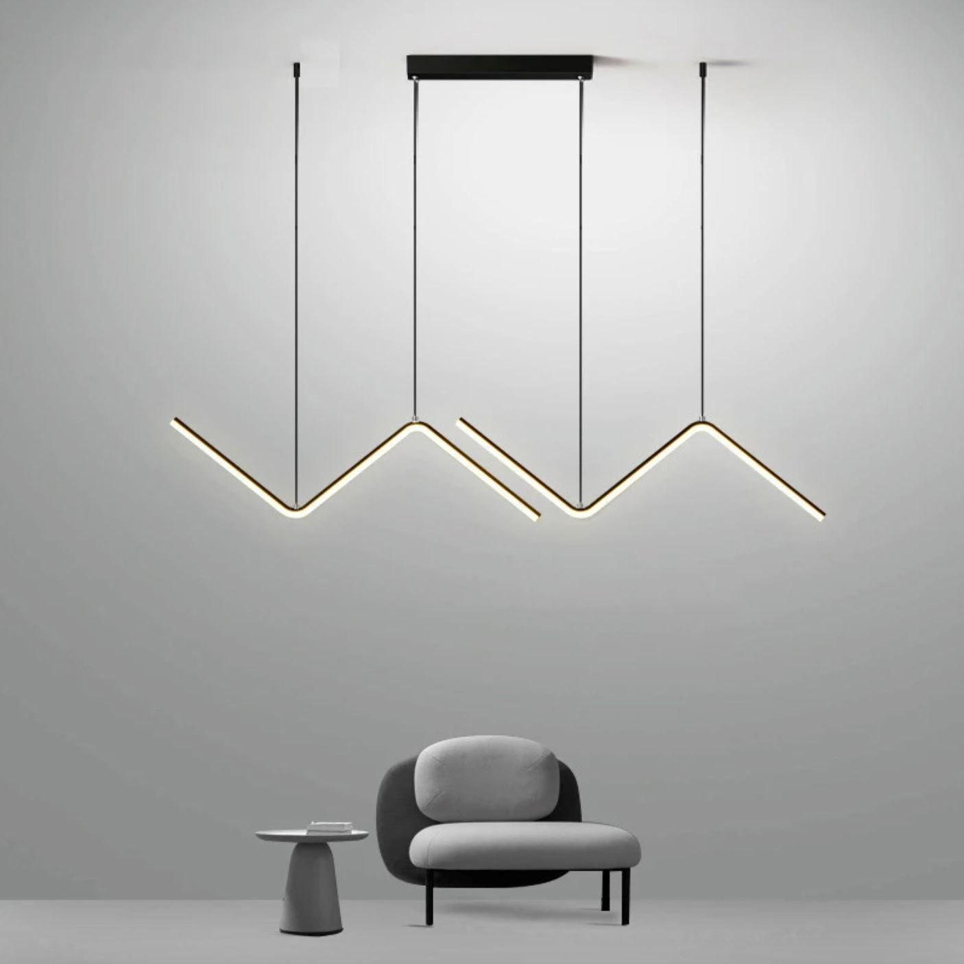 Lustre Pendente Minimalista Wave Line Led - 90cm - Decors