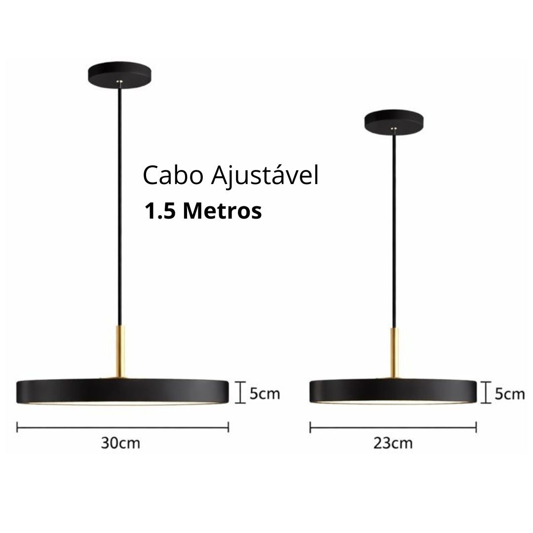 Lustre Pendente Nórdico Minimalista Discus