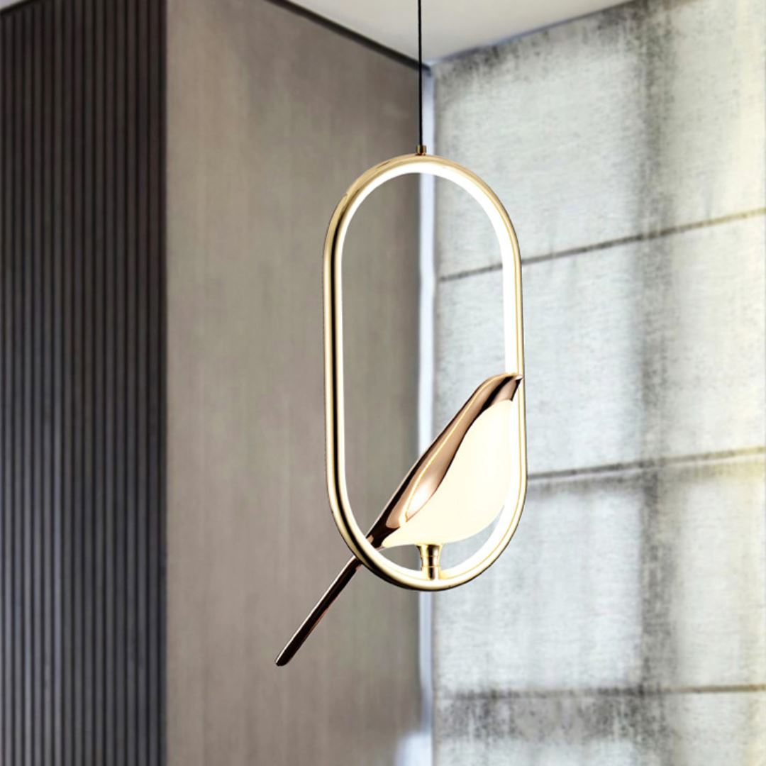 Lustre Pendente Pássaro Dourado - Decors