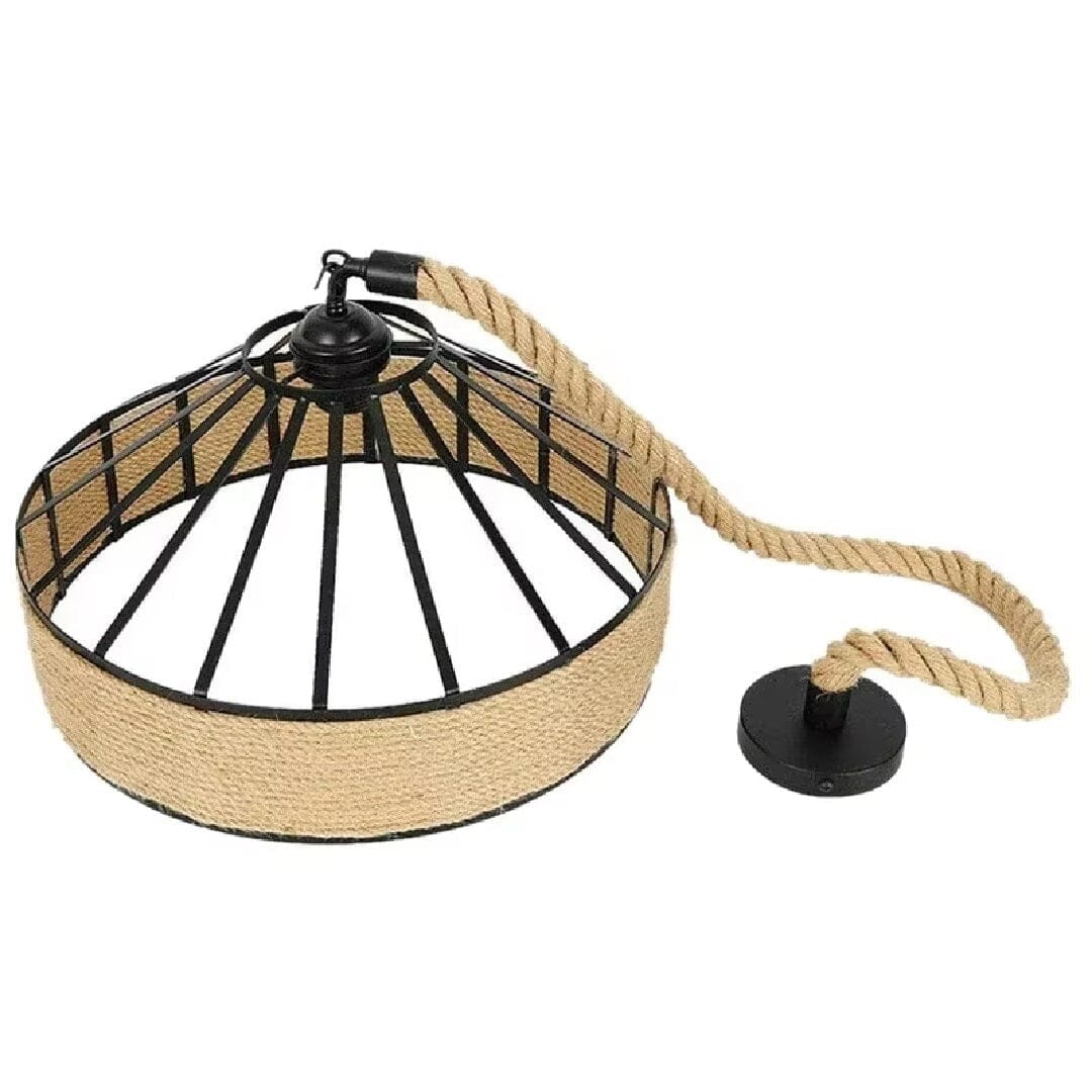 Lustre Pendente Rústico Nordic Rope Vintage