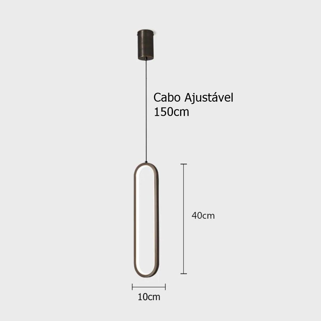 Lustre Pendente Space Line Oval - Decors
