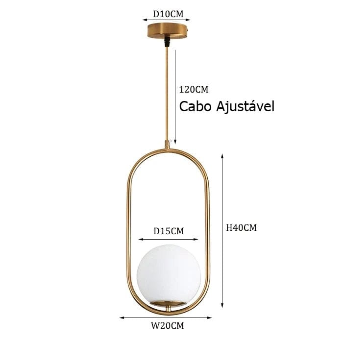 Lustre Pendente Sphere Line Led - Decors