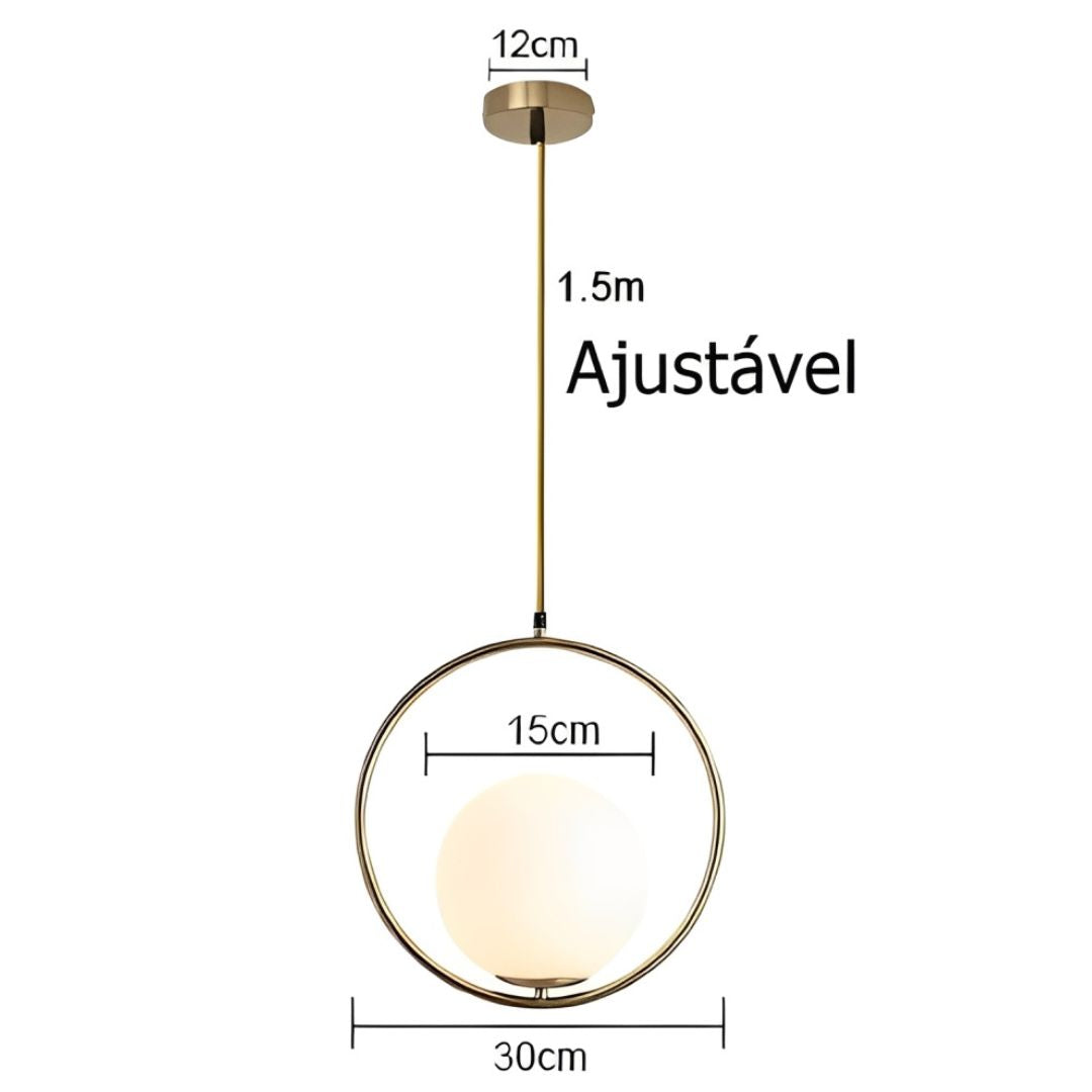 Lustre Pendente Spherical em Led 30cm