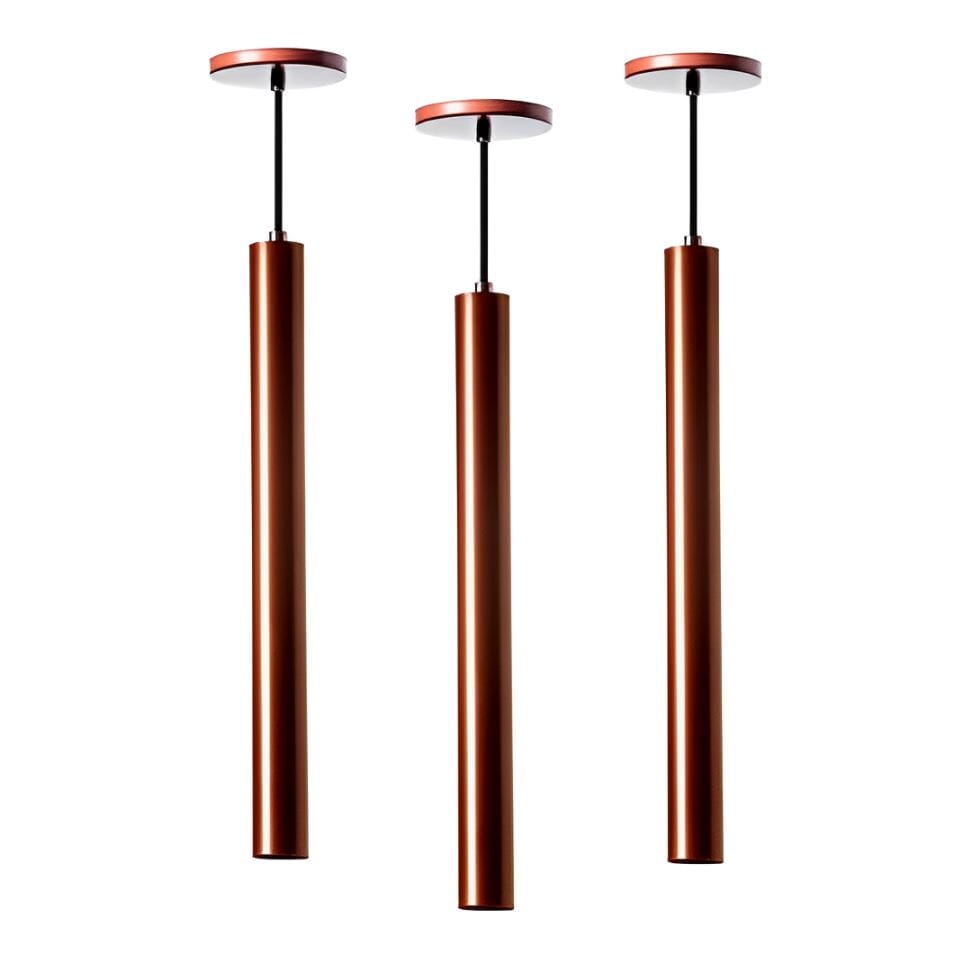 Lustre Pendente Tubo Cilindrico Lux (03 Unidades)