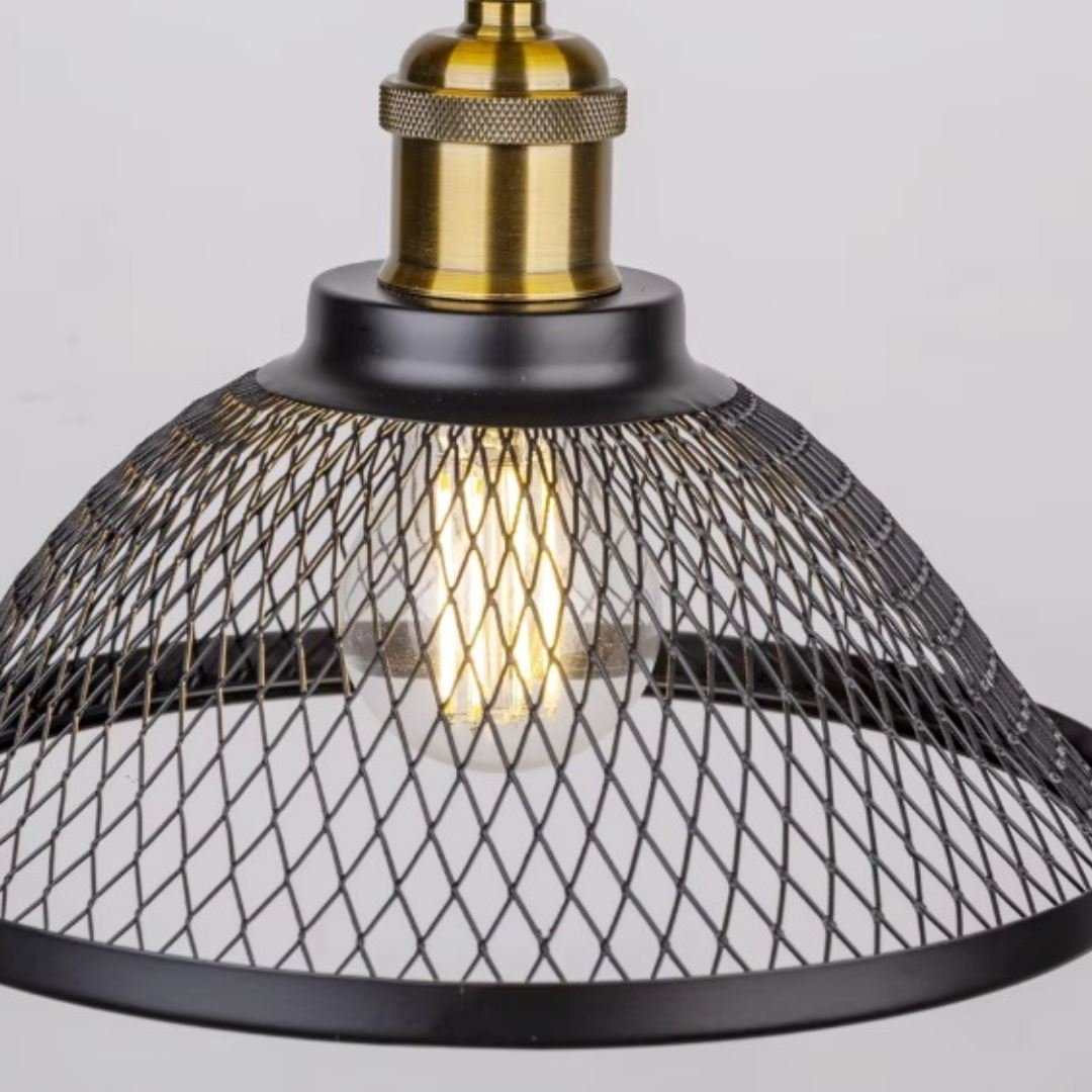 Lustre Pendente Vintage Retrô Vazado para Quarto Cozinha Balcão (25cm) - Decors