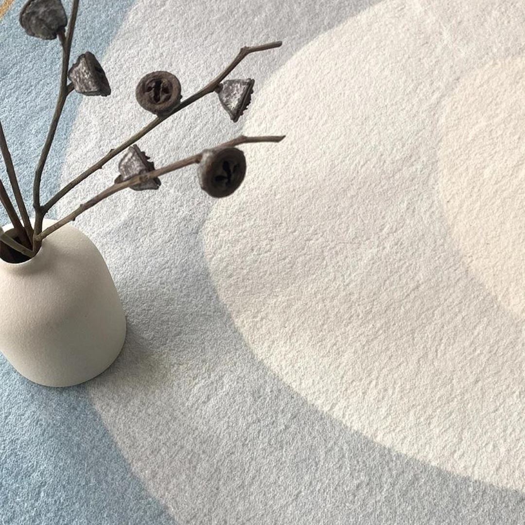 Tapete Decorativo Orgânico Abstrato Irregular - Elassa Azul - Decors