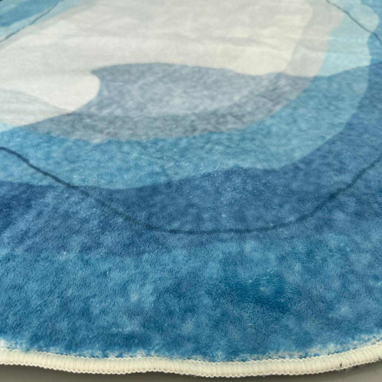 Tapete Decorativo Orgânico Abstrato Irregular para Sala - Azul Ondas - Decors