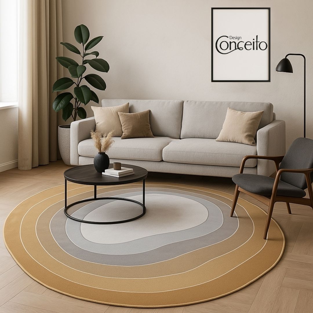 Tapete Decorativo Orgânico Abstrato Irregular para Sala - Desert - Decors