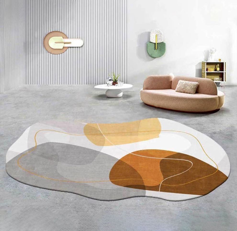 Tapete Decorativo Orgânico Abstrato Irregular para Sala - Gemas - Decors