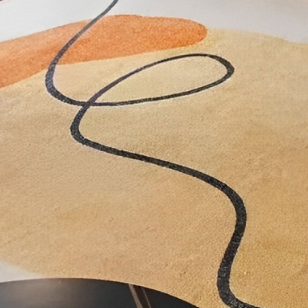 Tapete Decorativo Orgânico Abstrato Irregular para Sala - Laranja Mixture - Decors