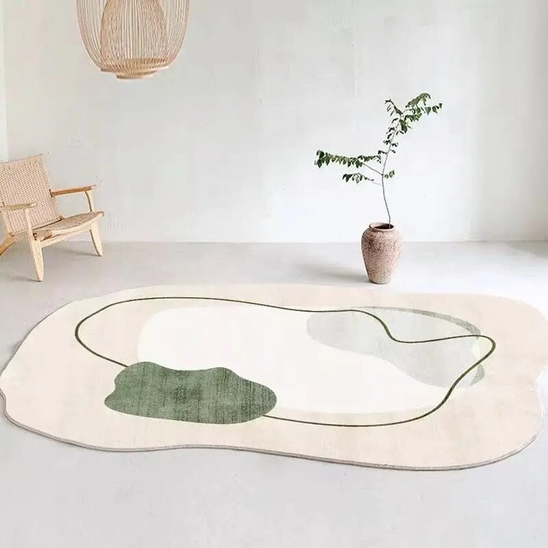 Tapete Decorativo Orgânico Abstrato Irregular para Sala - Nordic Green - Decors