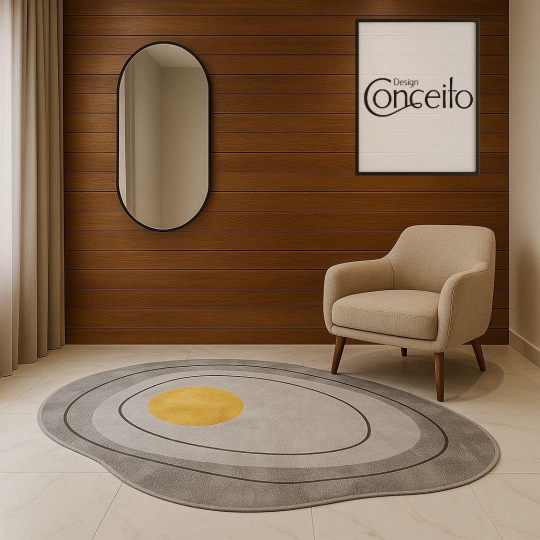 Tapete Decorativo Orgânico Abstrato Irregular para Sala - Sigel - Decors