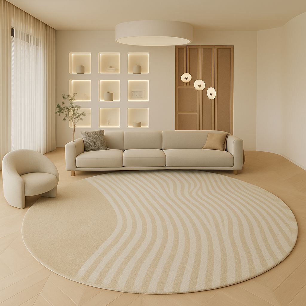 Tapete Decorativo Orgânico Redondo em Listras - Decors