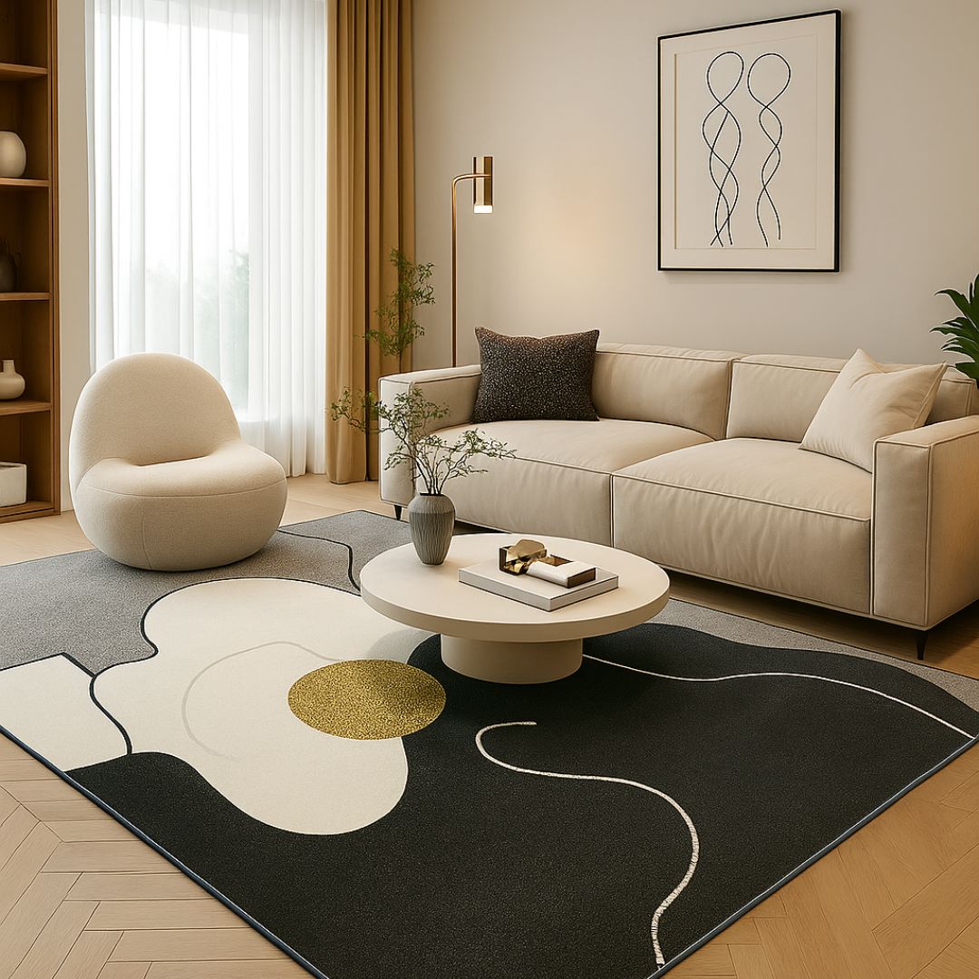 Tapete Decorativo Orgânico Retangular - Boho Gray - Decors