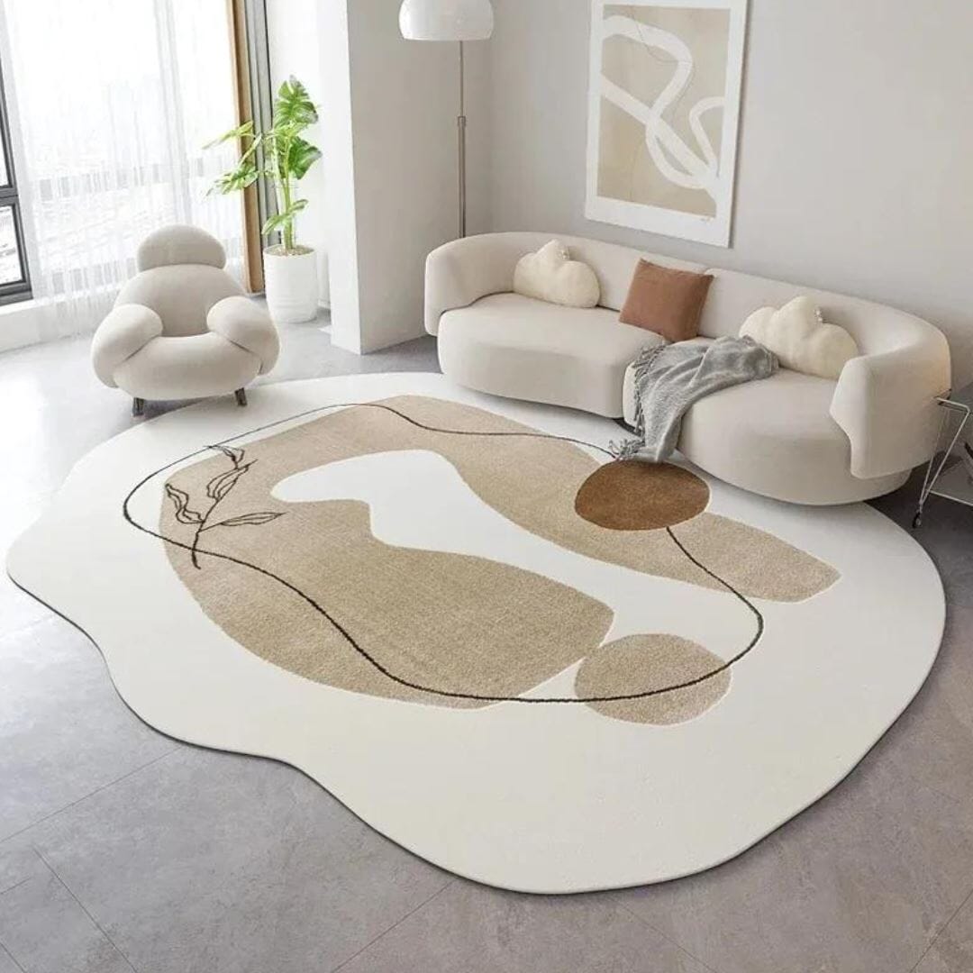 Tapete Decorativo Orgânico Abstrato Irregular para Sala - Boho Fall