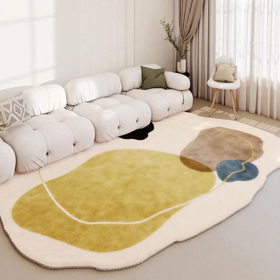 Tapete Decorativo Orgânico Abstrato Irregular para Sala - Valaya