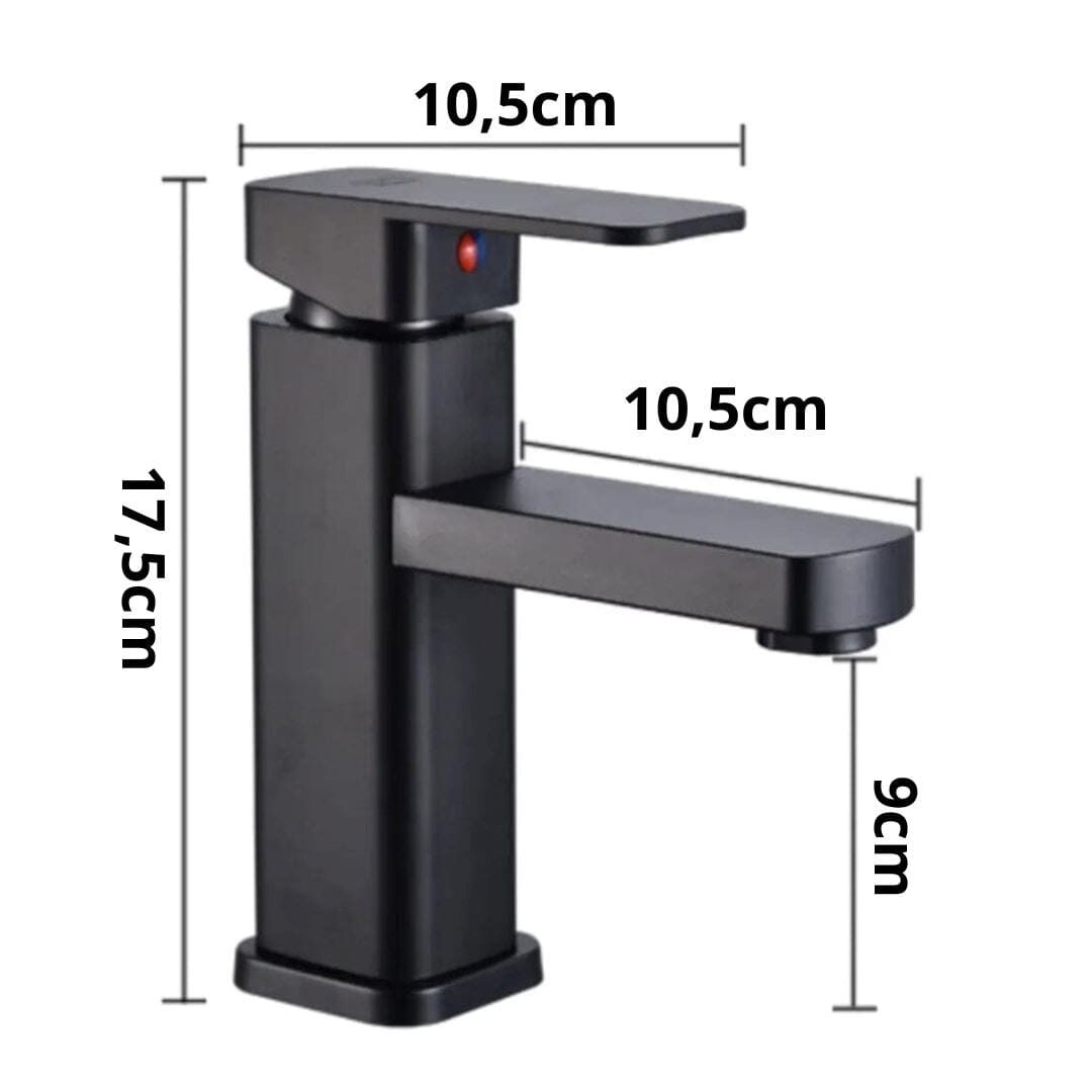 Torneira CuboFlex Monocomando - Água Quente e Fria em Aço Inoxidável