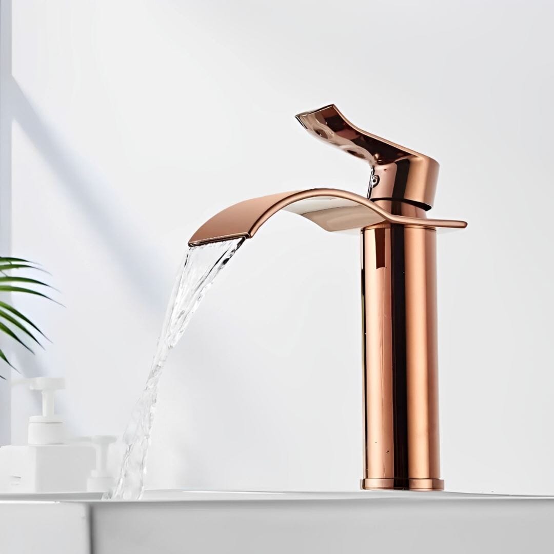 Torneira Luxuosa Airy Rosê para Lavabo