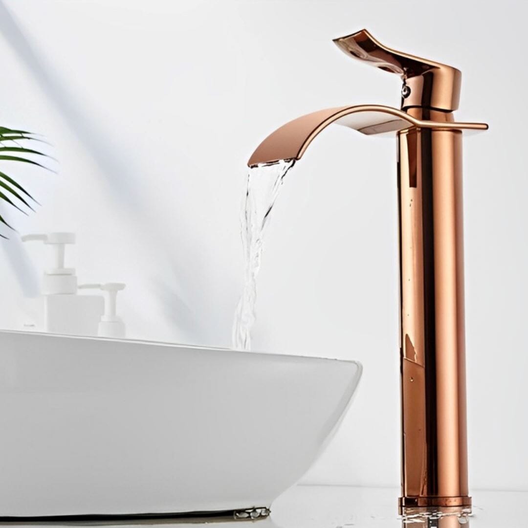 Torneira Luxuosa Airy Rosê para Lavabo