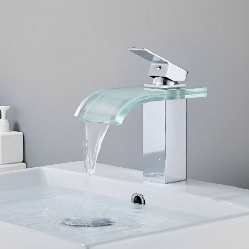 Torneira Luxuosa Riffle Glass - Monocomando para Lavabo