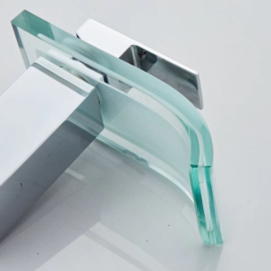Torneira Luxuosa Riffle Glass - Monocomando para Lavabo