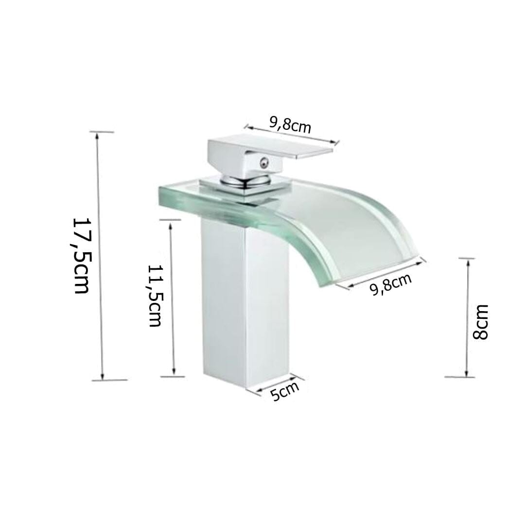 Torneira Luxuosa Riffle Glass - Monocomando para Lavabo