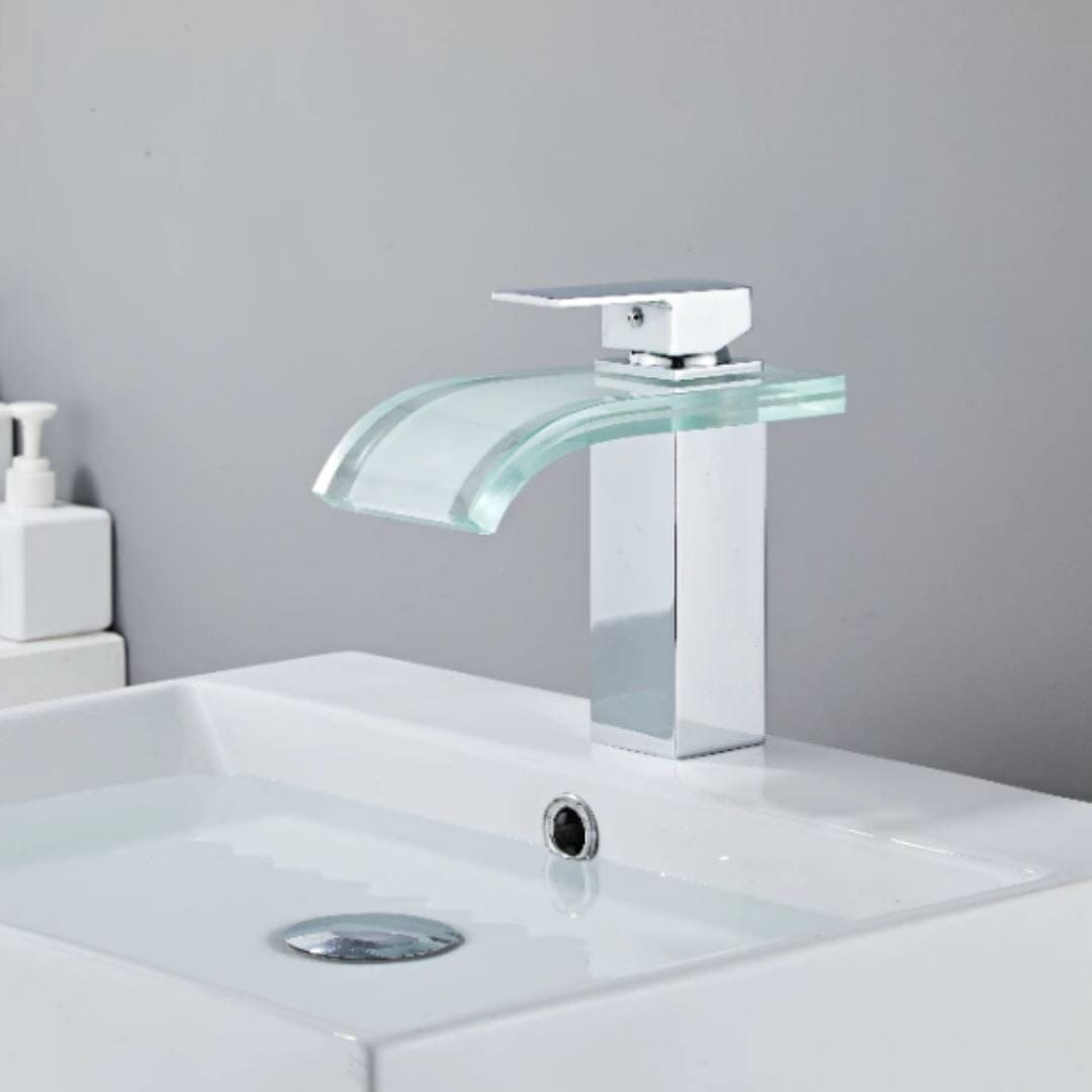 Torneira Luxuosa Riffle Glass - Monocomando para Lavabo