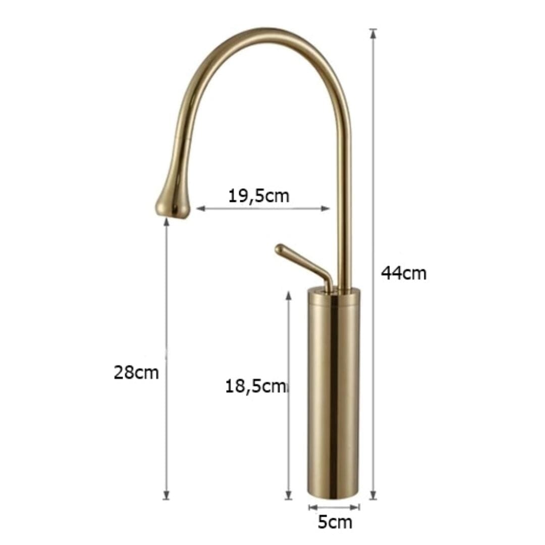 Torneira Luxuosa Slim Soft Room para Lavabo 44cm