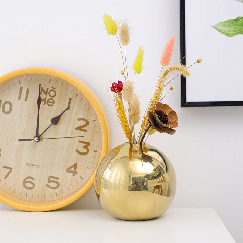 Vaso de Esfera Dourado em Cerâmica - Decors