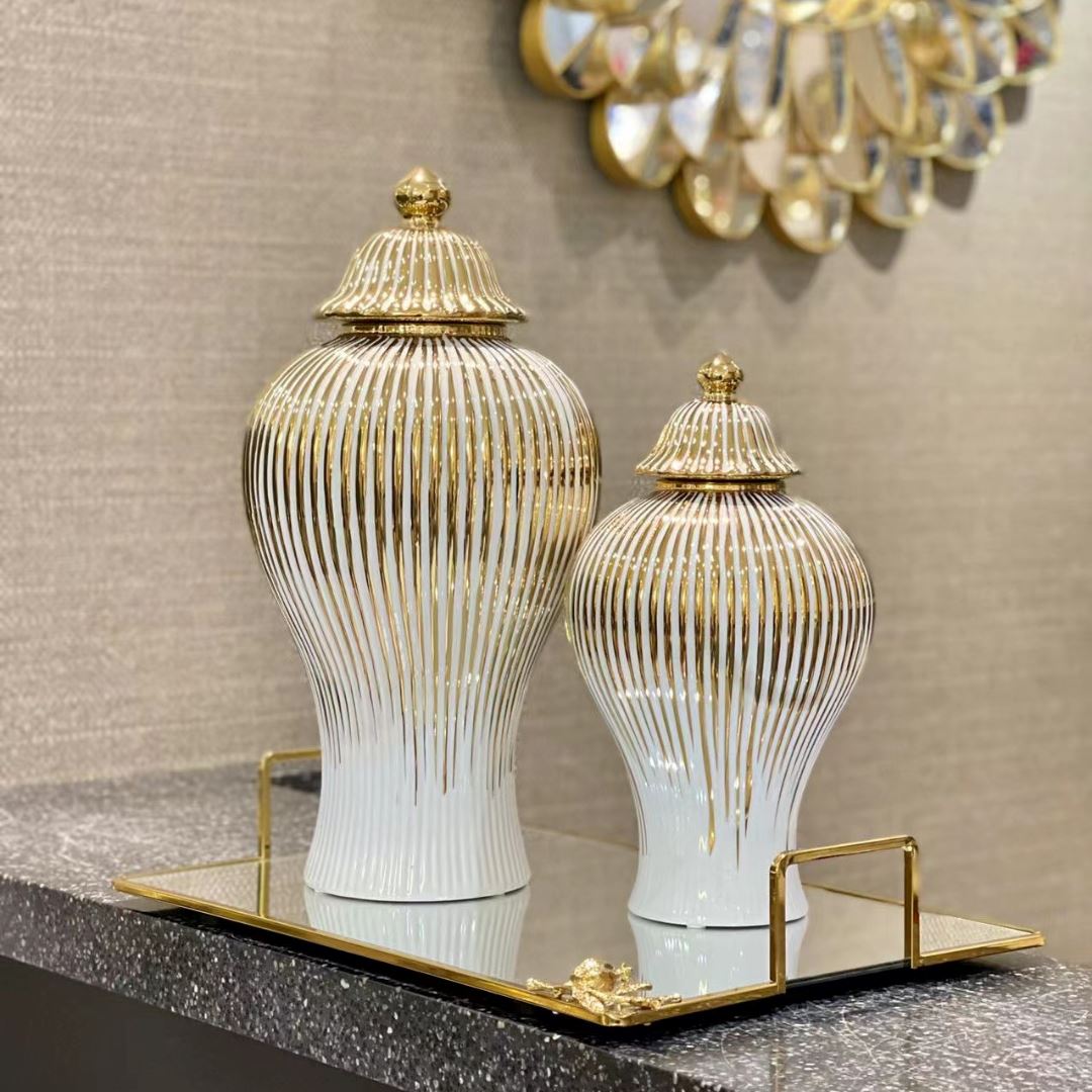 Vaso de Luxo Banhado a Ouro Liz - Decors